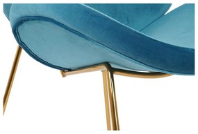 Sedia DKD Home Decor Azzurro Poliestere Metallo Dorato (63 x 57 x 73 cm)