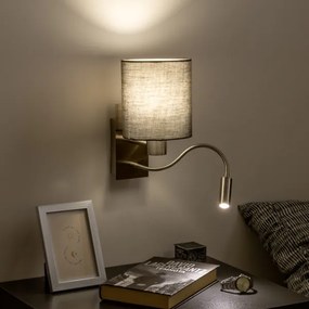 Brilagi - Applique a LED NUBILA 1xE27/25W/230V + LED/3W cromo/antracite