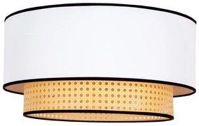Duolla - Plafoniera BOHO 1xE27/15W/230V diametro 45 cm bianco/rattan