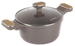 Casseruola antiaderente 20 cm Taupe con coperchio