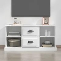 Mobile Porta TV Bianco 99,5x35,5x48 cm in Legno Multistrato 816272