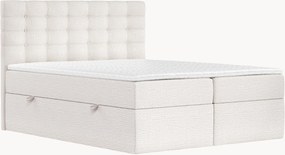 Letto boxspring in ciniglia fatto a mano con contenitore Sansa, H3