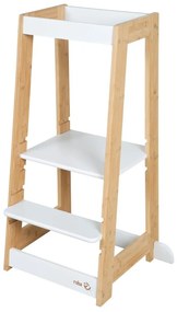 Torre di apprendimento bianca in bambù – Roba