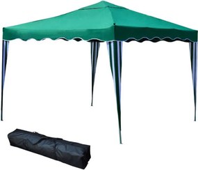 HEBES - gazebo pieghevole e richiudibile completo di sacca protettiva in acciaio 3 x 3 m