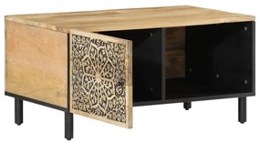 Tavolino da salotto 80x50x40 cm legno massello di mango