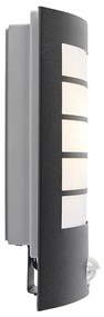 Lampada da parete per esterni nera IP44 con sensore di movimento - Miro