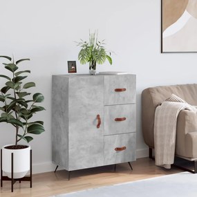 Credenza Grigio Cemento 69,5x34x90 Cm İn Legno Multistrato /
