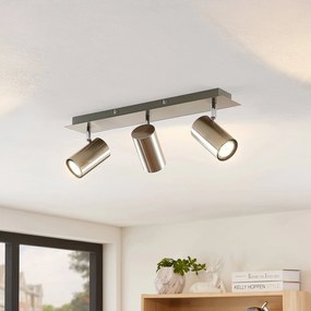 Lindby fatto da soffitto Joffrey, a 3 luci, nichel, metallo