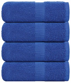 Asciugamani Ospiti 4 Pz Blu 30x50 Cm 360 G/m² 100% Cotone /