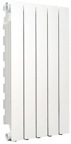 Radiatore acqua calda PRODIGE MODERN in alluminio, 5 elementi, interasse 700 mm, bianco
