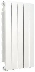 Radiatore acqua calda PRODIGE MODERN in alluminio, 5 elementi, interasse 700 mm, bianco
