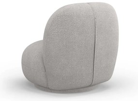 Poltrona grigio chiaro in tessuto bouclé Chuck - Micadoni Home