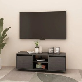 Mobile porta tv grigio 110x30x40 cm in legno massello di pino
