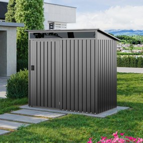 PRIMEYARD Casetta da giardino 180 x 100 cm, grigio perla - (GFPV01007)