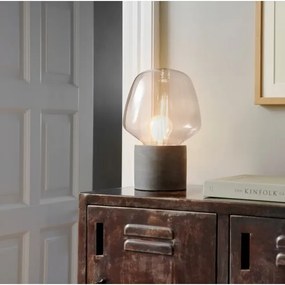 Nordlux - Lampada da tavolo CHRISTINA 1xE27/25W/230V calcestruzzo/grigio
