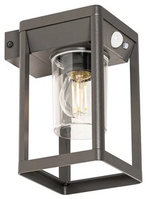 Lampada da parete da esterno grigio scuro con LED e luce dimmerabile a energia solare - Sonne