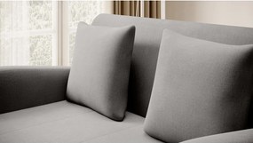 Divano grigio allungabile e rivestimento in velluto 130 cm Ario – ELTAP