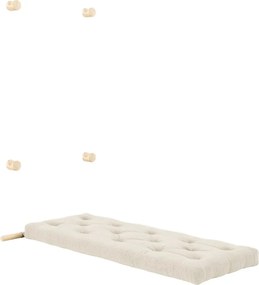 Poltrona color crema allungabile con rivestimento in velluto a coste Hooked – Karup Design