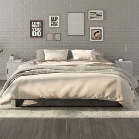 Comodini 2 Pz Grigio Cemento İn Legno Multistrato /