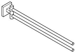 GROHE 409762430 - Porta asciugamani START CUBE 438 mm nero