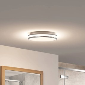 Arcchio Sinovu plafoniera LED bagno, cromo, 29 cm