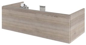 Mobile da bagno sotto lavabo SENSEA Neo grigio chiaro lucido L 105 x H 32 x P 48 cm 1 cassetto, lavabo non incluso