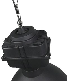 Lampada a sospensione industriale piccola nero opaco - Sicko