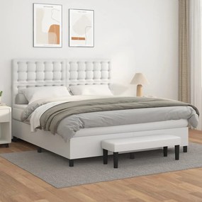Giroletto A Molle Con Materasso Bianco 160x200 Cm İn Similpelle /