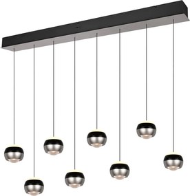 Lampadario LED nero e argentato Orbit – Trio Select