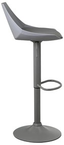 Sgabelli da bar grigi ad altezza regolabile in similpelle in set di 2 (altezza seduta 56,5 cm) - Casa Selección