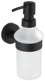 Dispenser di sapone in vetro da parete nero opaco 200 ml Bosio - Wenko