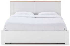 Letto matrimoniale bianco con contenitore 140x190 cm Gabi - Marckeric