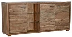 Credenza DKD Home Decor Marrone Cristallo Acacia (175 x 40 x 78 cm)