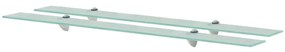 Mensole Galleggianti 2 Pz İn Vetro 100x20 Cm 8 Mm /