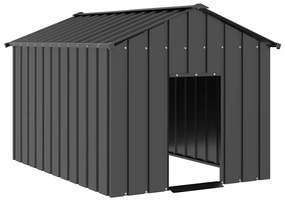 Casetta Per Cani Con Tetto 113x153x101 Cm Acciaio Zincato /