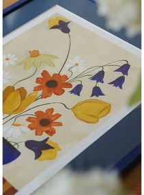 Poster 30x40 cm Colourful Bunch in Blue Vase – Frankie Penwill – The Poster Club