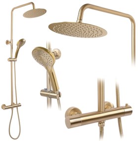 Set doccia con termostato REA VINCENT Gold Brush