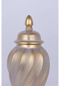 Vaso in ceramica 40,8x17,5 cm oro/grigio