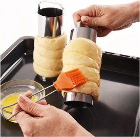 Set di stampi da forno in acciaio inox per torta a camino 2 pz ø 6 cm – Orion