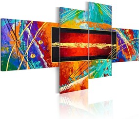 Quadro Danza dell'arcobaleno  Colore colorful, Dimensioni e Misure 100x45