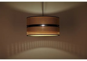 Duolla - Lampadario a sospensione con filo DUO 1xE27/15W/230V diametro 40 cm rattan/nero