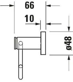 Duravit 99264600 - Porta carta igienica D-CODE nero opaco
