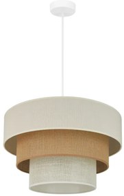 Brilagi - Lampadario a cavo DENVER LUNETA 1xE27/15W/230V Ø45 beige/marrone/crema