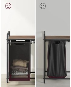 Cesto porta biancheria REX marrone/nero