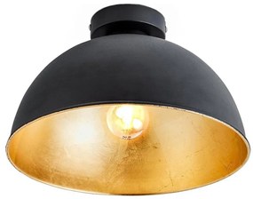 B.K. Licht 1322 - Plafoniera 1xE27/60W/230V nero/oro