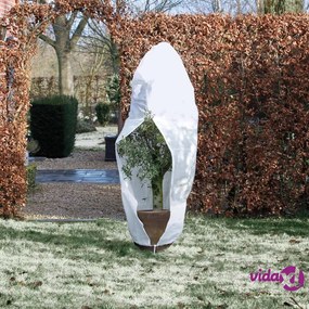 Nature Telo Antigelo in Pile con Zip 70 g/m² Bianco 2,5x2,5x3 m