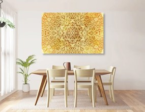 Quadro su tela – Mandala etnica dorata