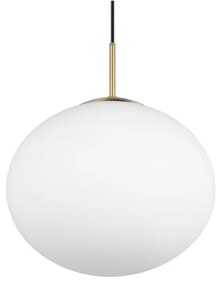 Lampadario in bianco-oro con paralume in vetro ø 30 cm Fomento - Trio
