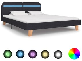Giroletto Led Senza Materasso Grigio Scuro 180x200 Cm Tessuto /
