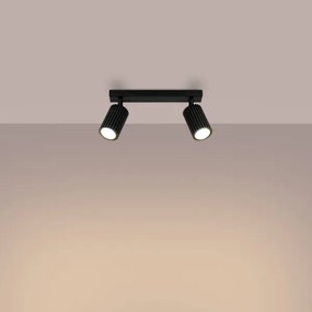 Sollux SL.1580 - Faretto KARBON 2xGU10/10W/230V nero